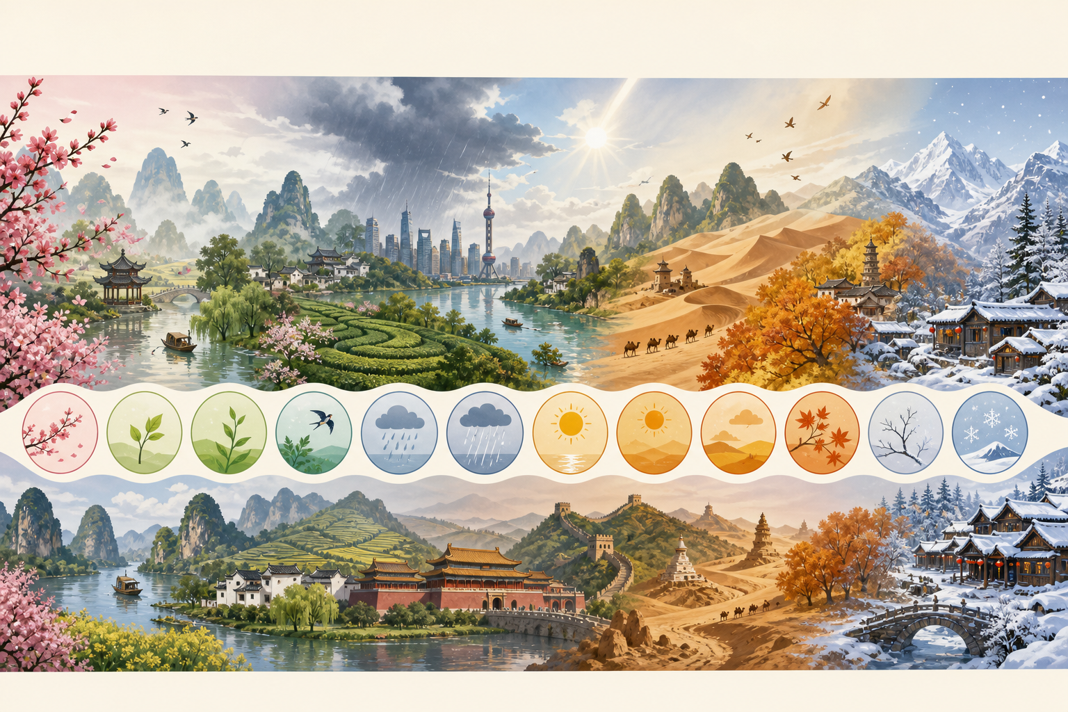 Month-by-month visual guide to China’s travel seasons.