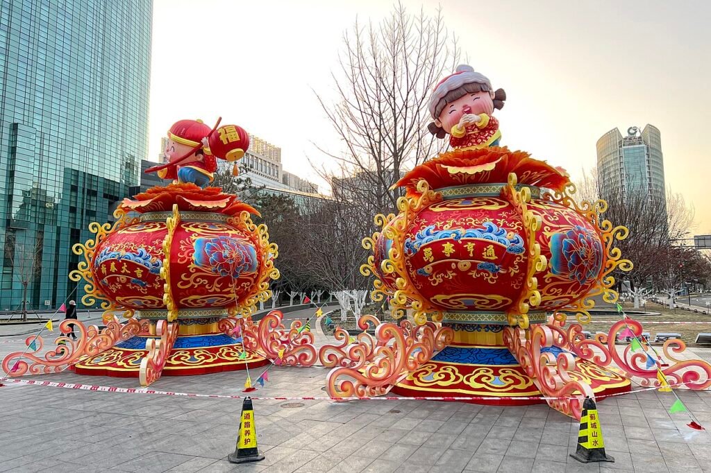 Red lanterns during Chinese New Year celebrations in China