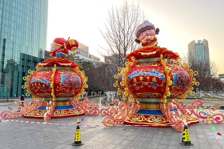 Red lanterns during Chinese New Year celebrations in China