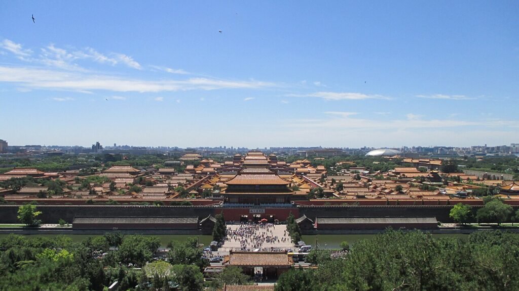 Panoramic view of the Forbidden City in Beijing