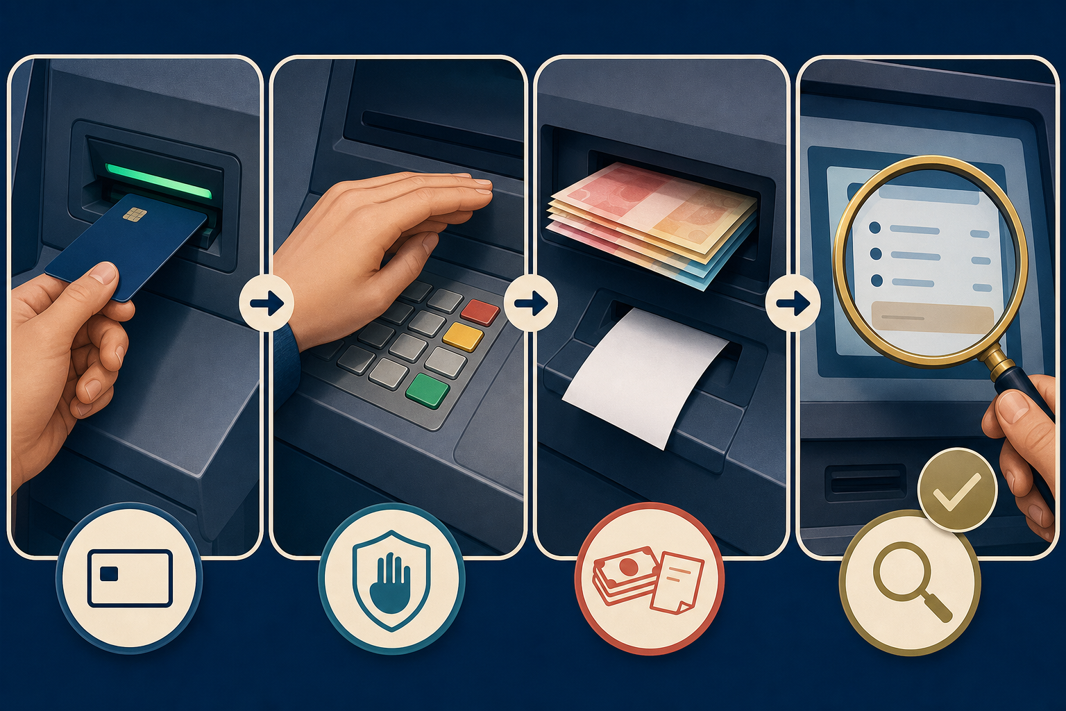 Checklist for withdrawing cash from a Chinese ATM with a foreign card.
