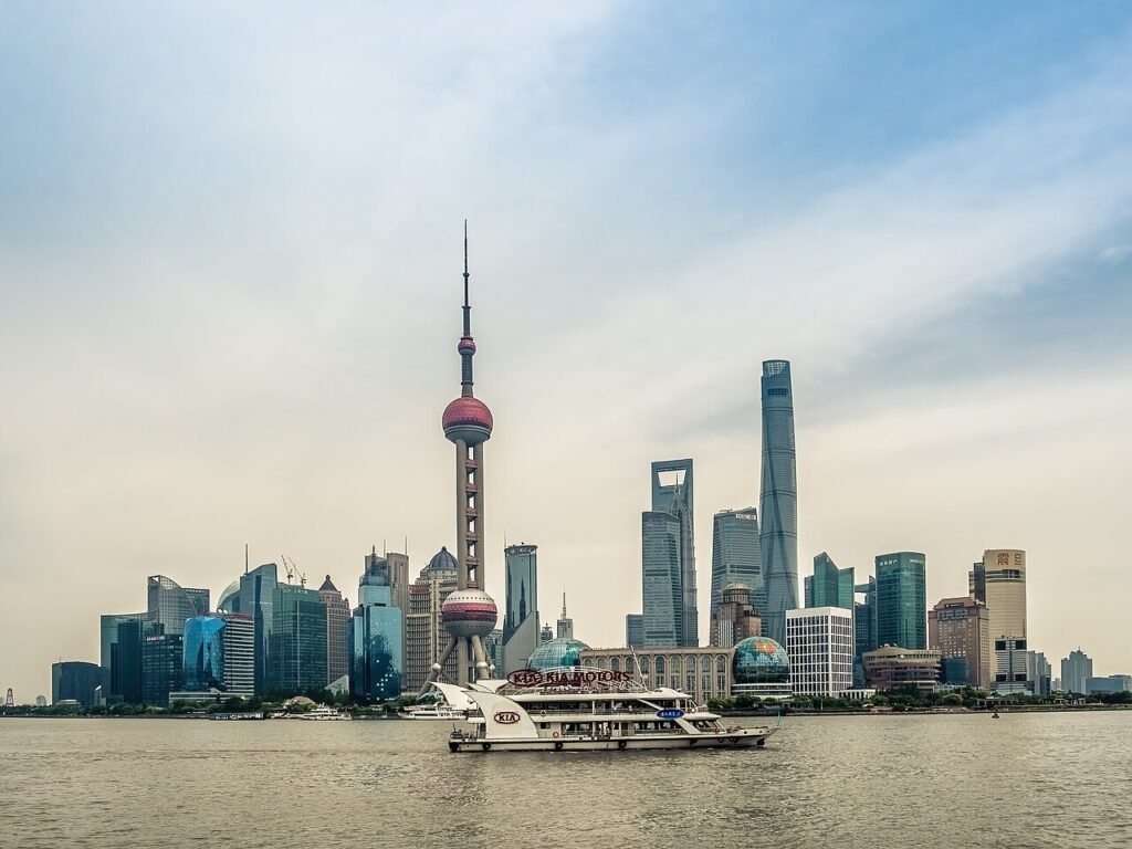 Oriental Pearl Tower on the Shanghai skyline