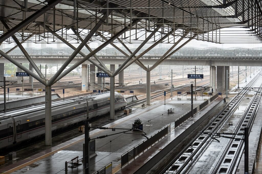 A major railway station in Shenzhen