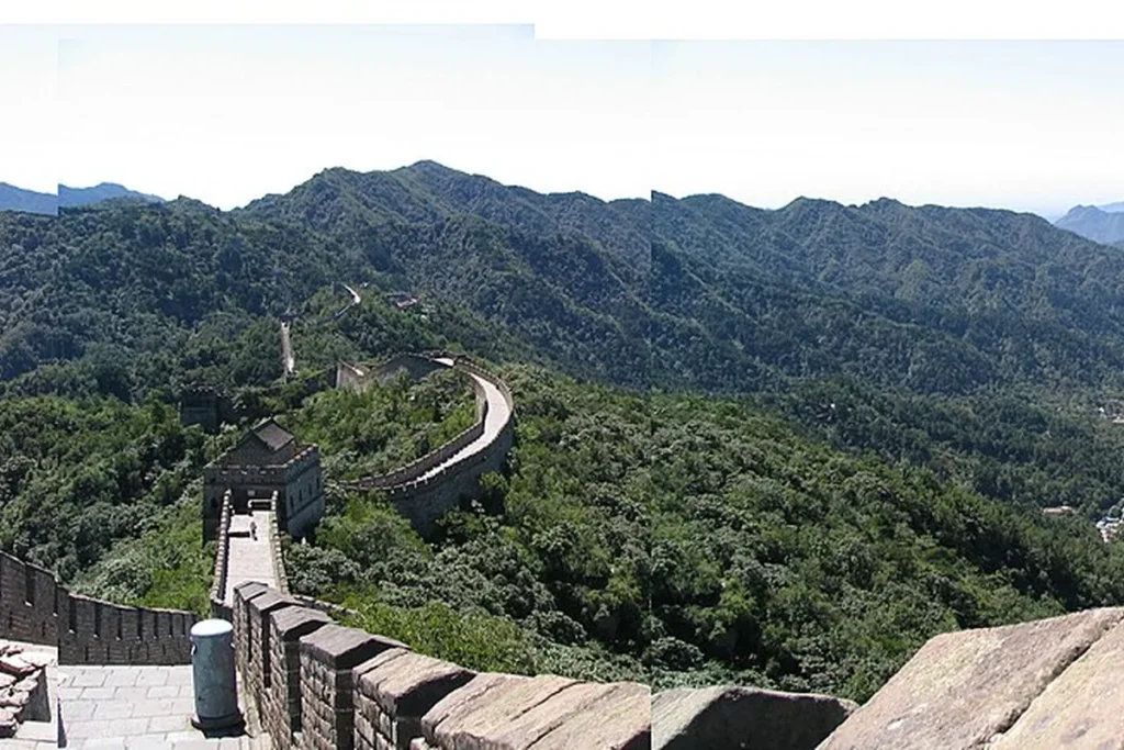 Panoramic view of the Great Wall at Mutianyu near Beijing