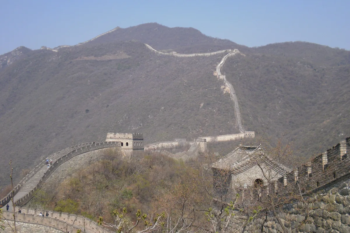 Mutianyu Great Wall viewed from the cable-car terminal