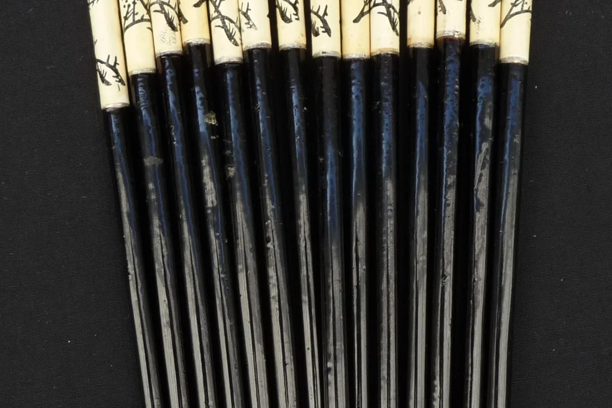 Close view of traditional Chinese chopsticks