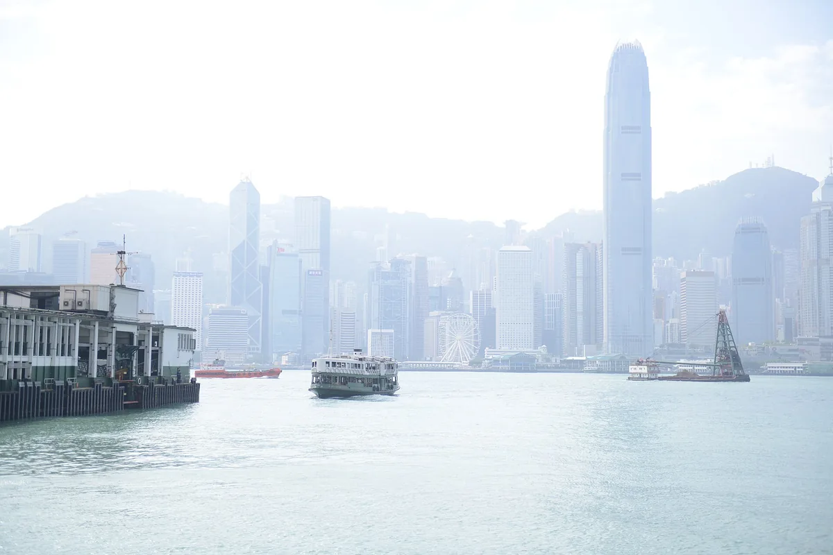 Star Ferry crossing Victoria Harbour toward Hong Kong Island