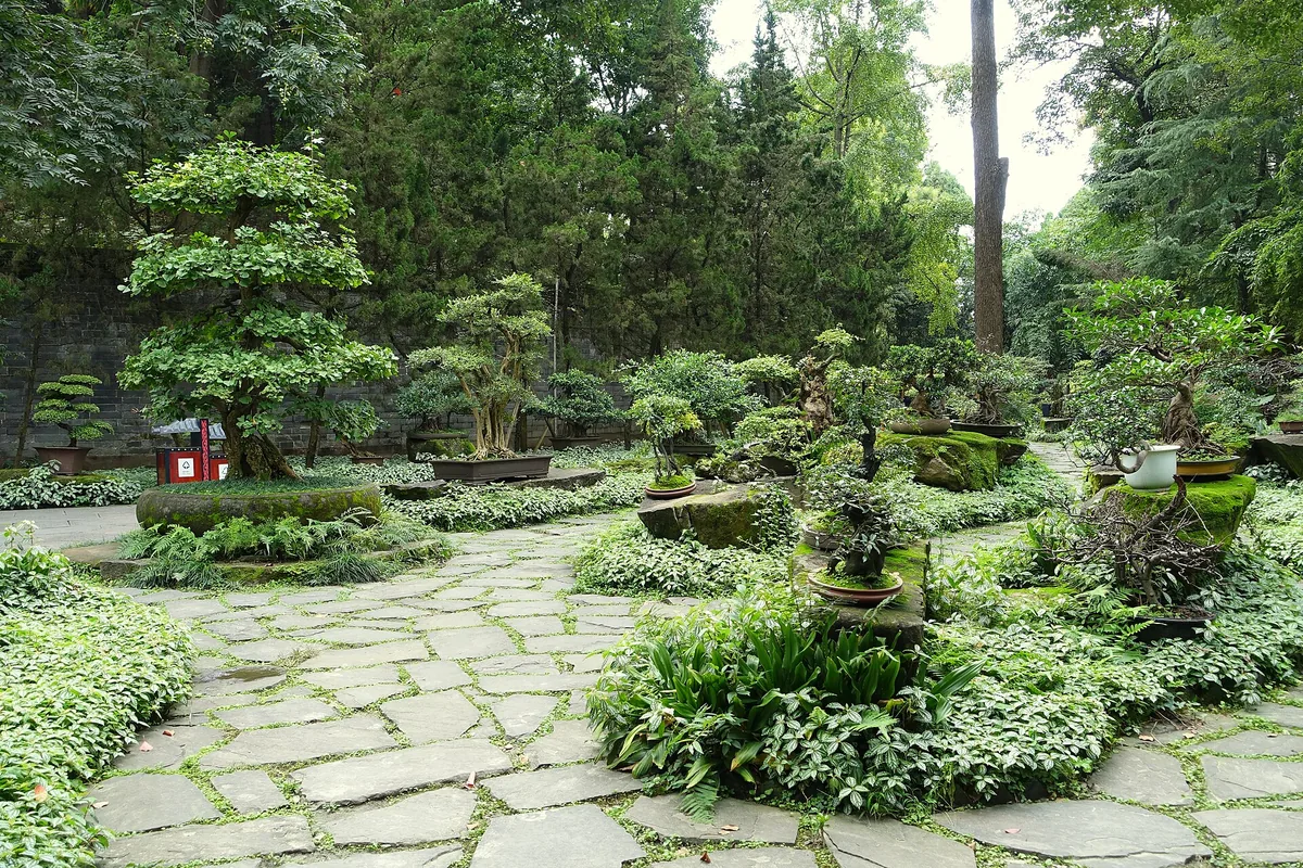 Penjing garden inside Wuhou Shrine in Chengdu