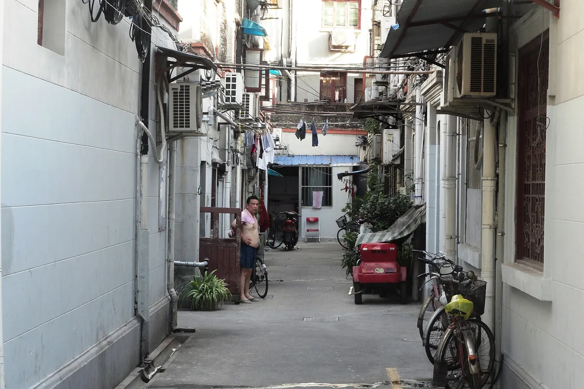 Residential lane near Xintiandi in Shanghai's former French Concession