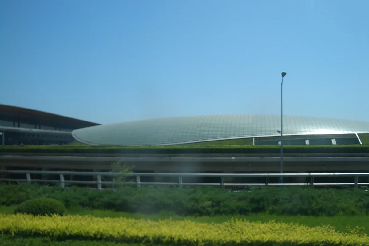 Exterior of the Airport Express Terminal 3 station at Beijing Capital Airport