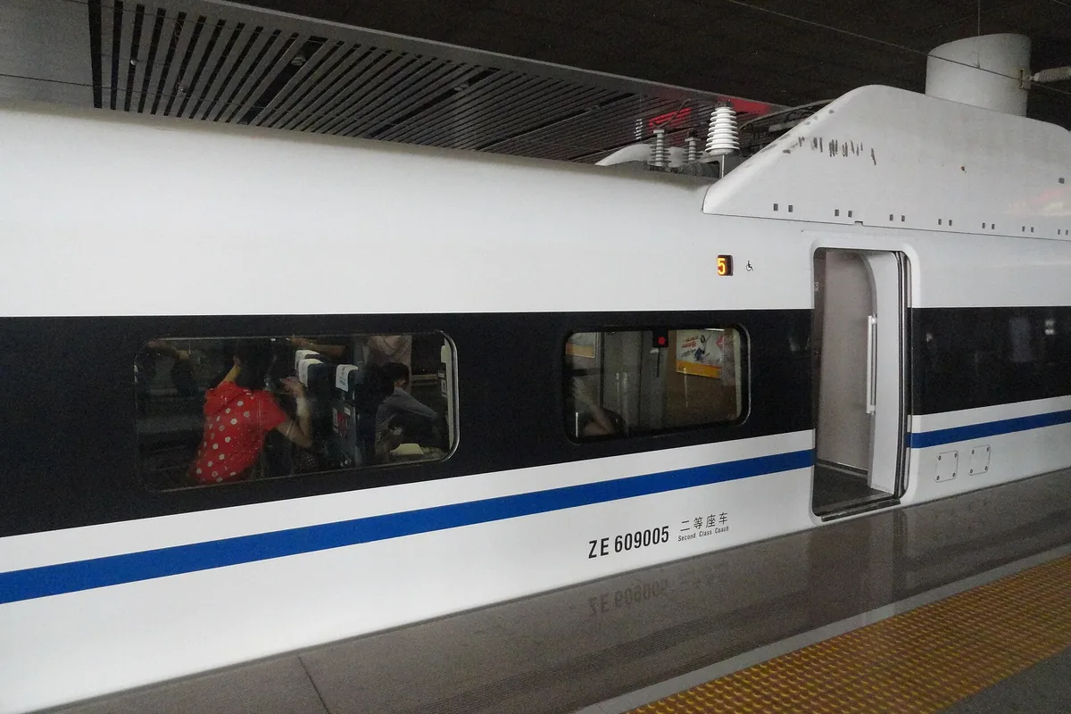 High-speed train at Xi'an North Railway Station