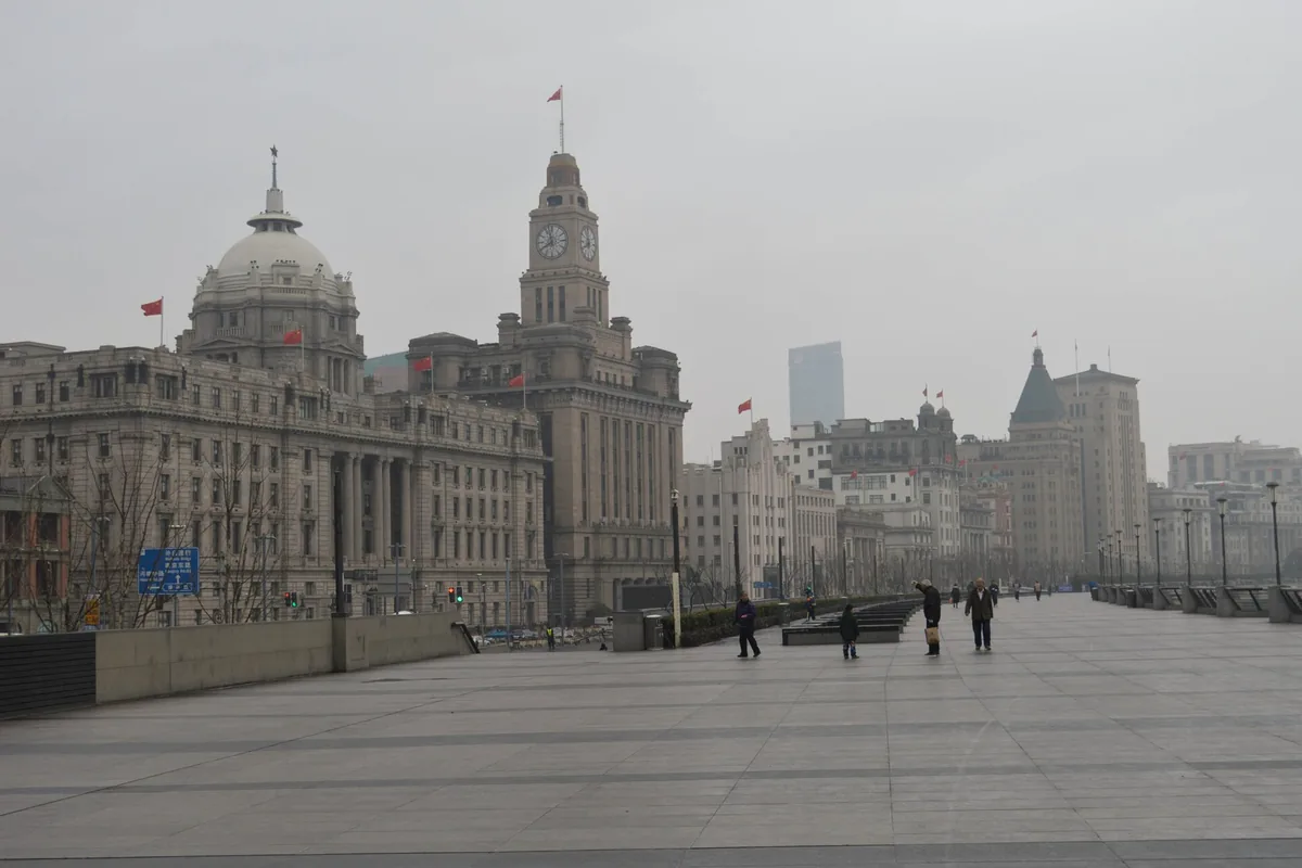 Historic waterfront buildings along the Bund in Shanghai