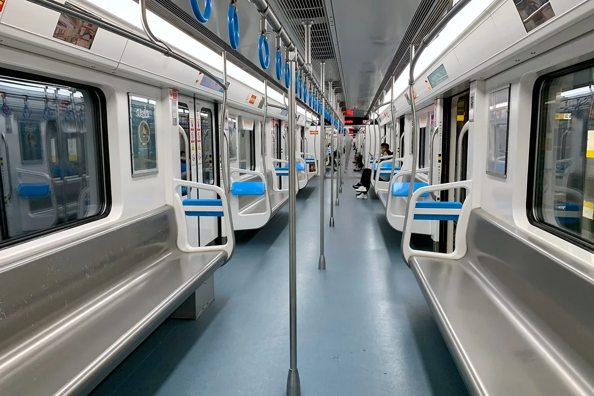 Interior of a Chongqing Rail Transit Line 5 train