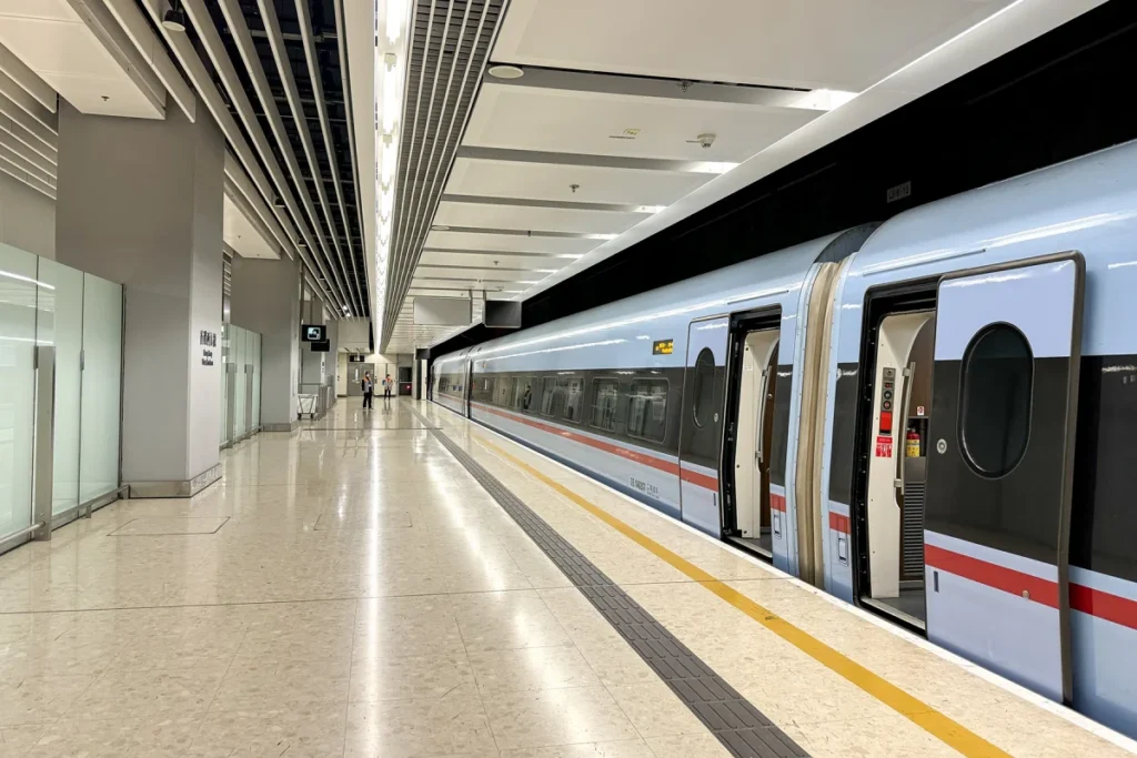 Cross-boundary high-speed train at Hong Kong West Kowloon Station