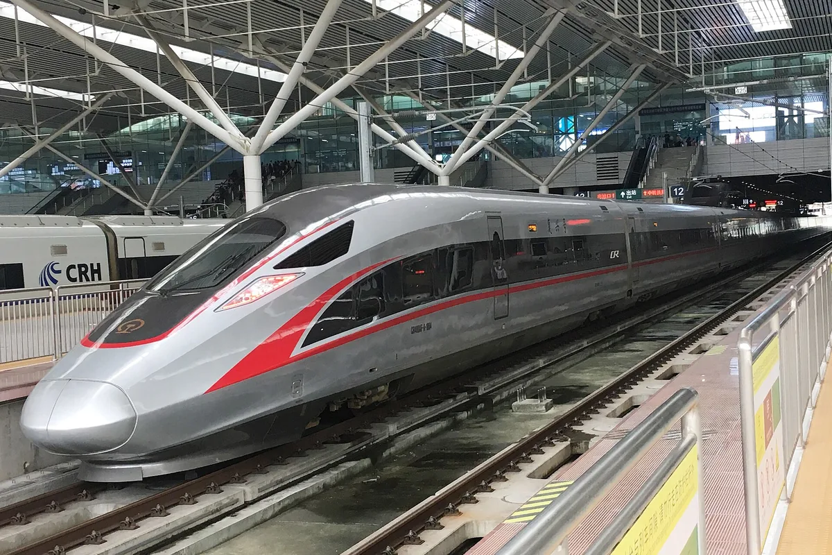 Cross-boundary high-speed train at Shenzhen North Station