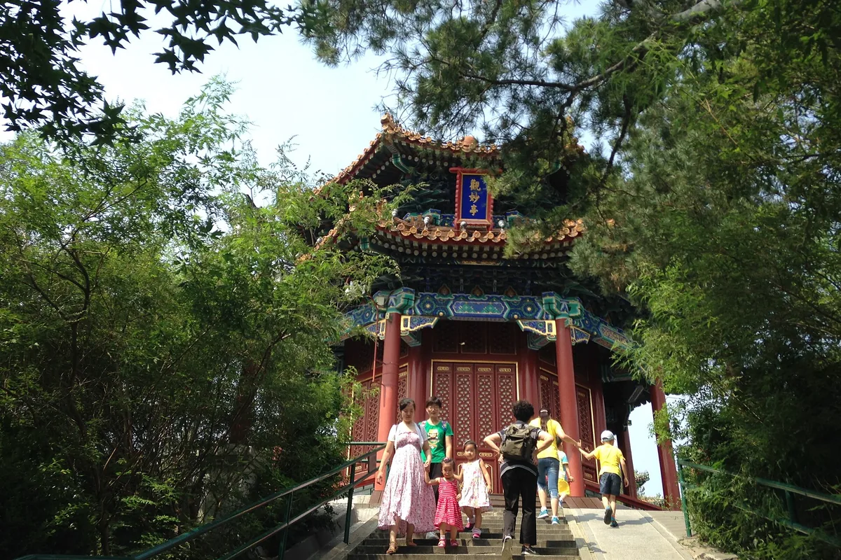 Guanmiao Pavilion on the hillside in Jingshan Park
