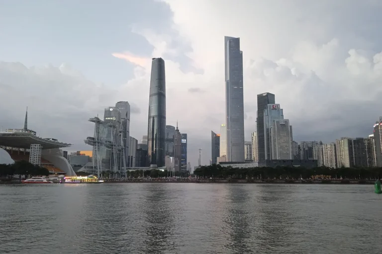 Guangzhou skyline beside the Pearl River