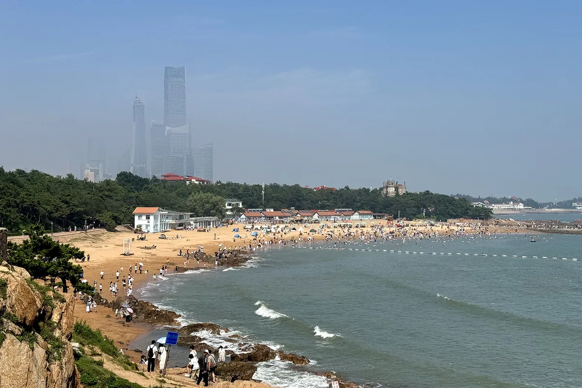 Qingdao Number Two Bathing Beach in the Badaguan district