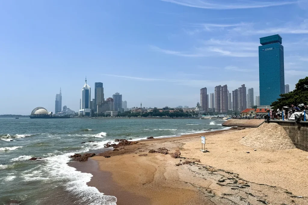 Qingdao coastal cityscape around Taixi