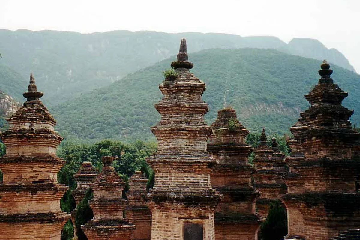Historic pagodas in the Pagoda Forest at Shaolin Temple
