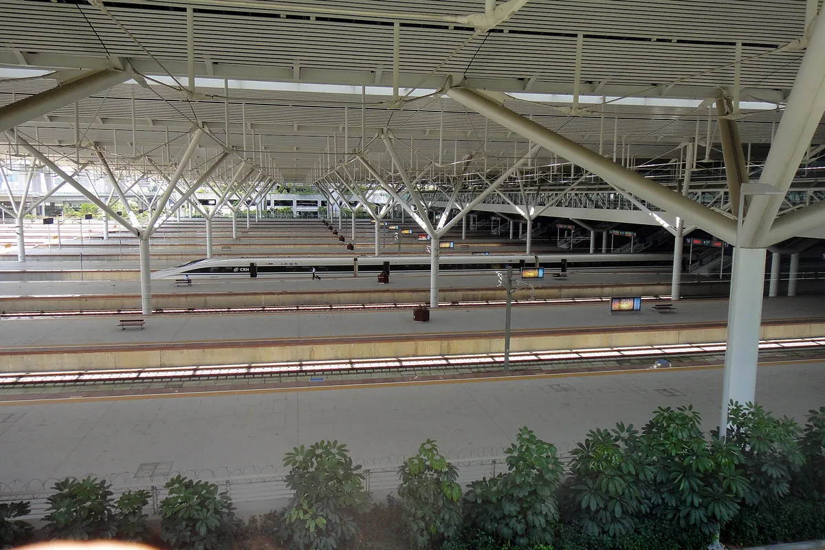High-speed rail platforms at Shenzhen North Railway Station