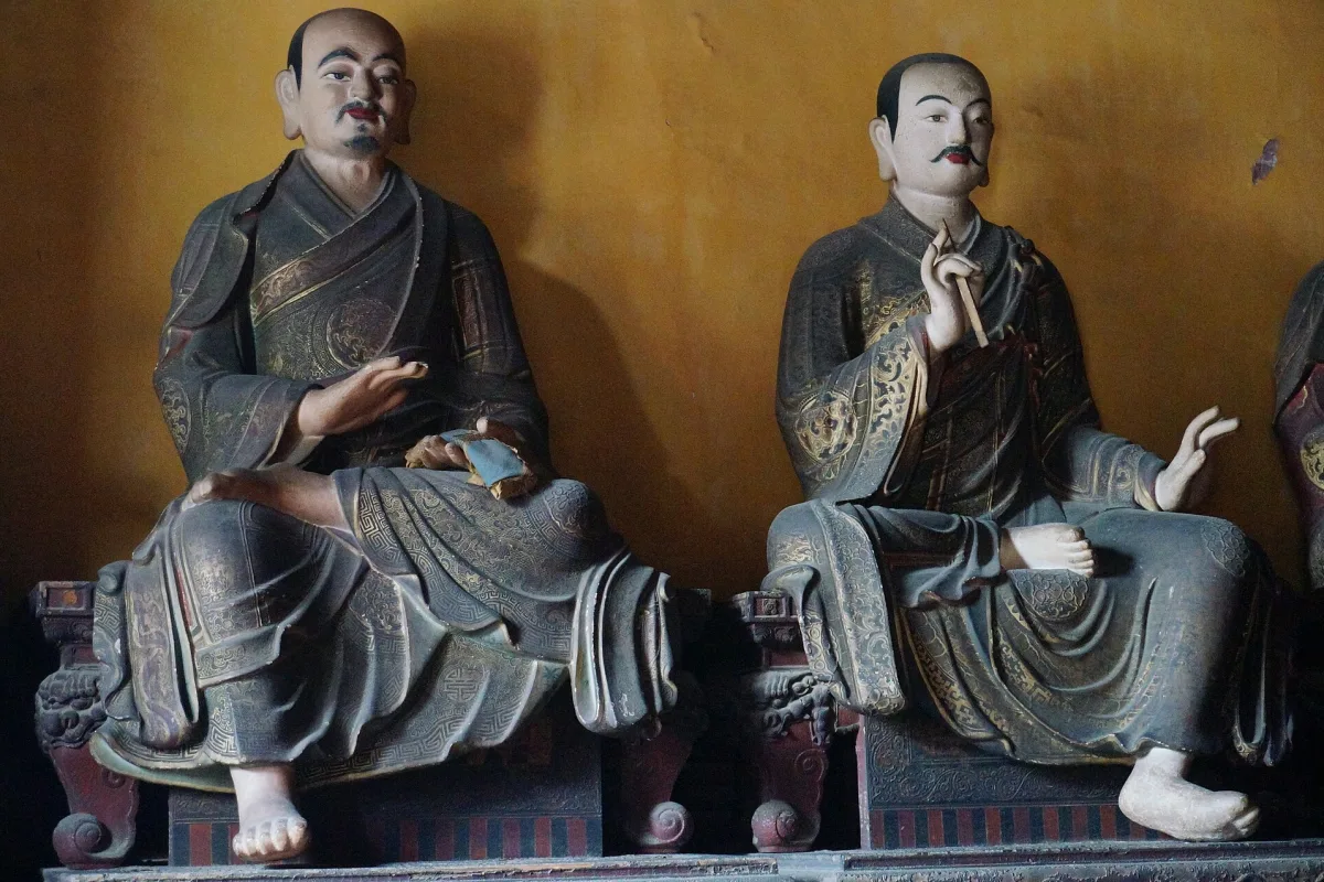 Buddhist statues inside Yonghe Temple in Beijing