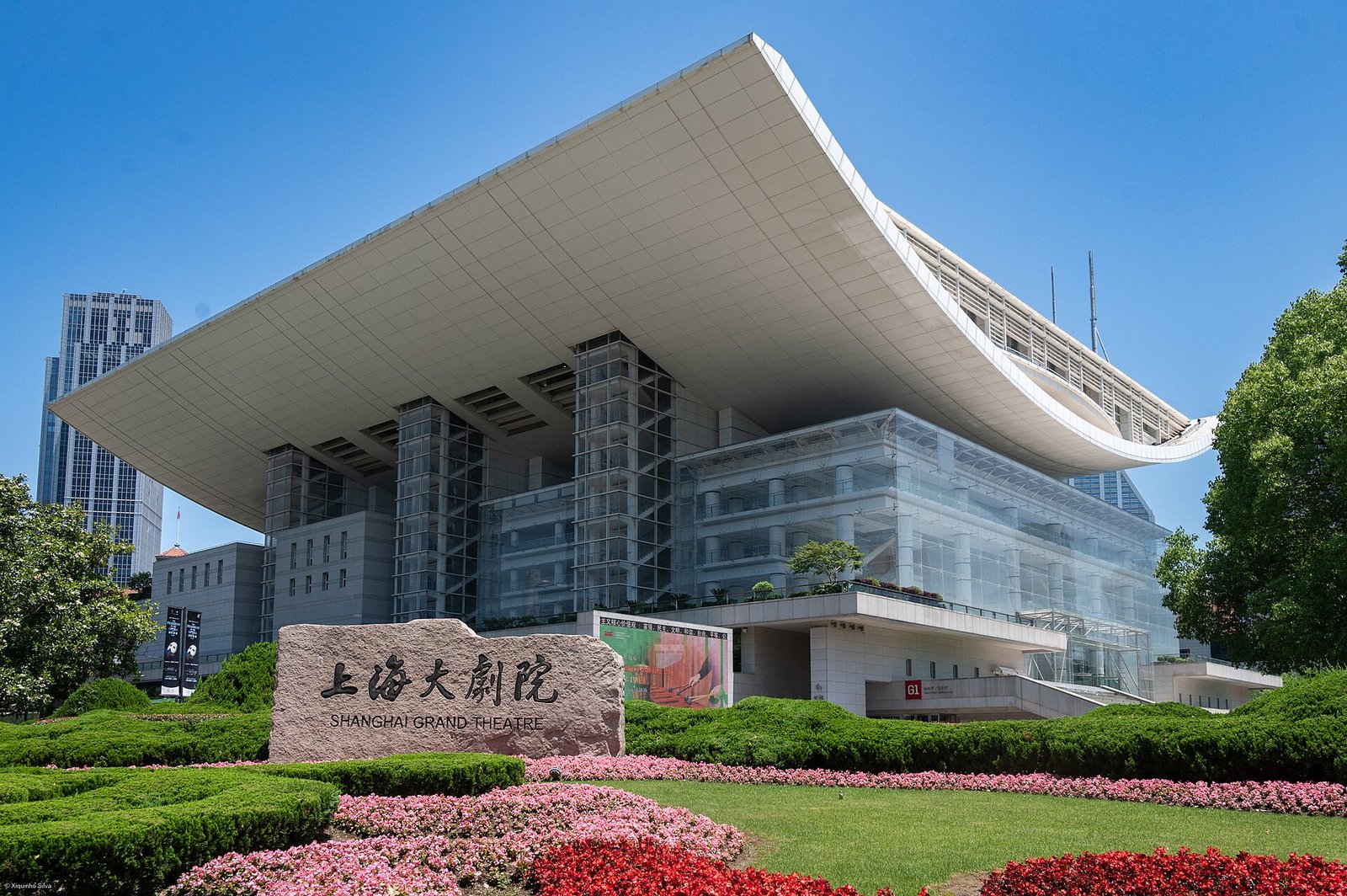 Shanghai Grand Theatre exterior in daylight