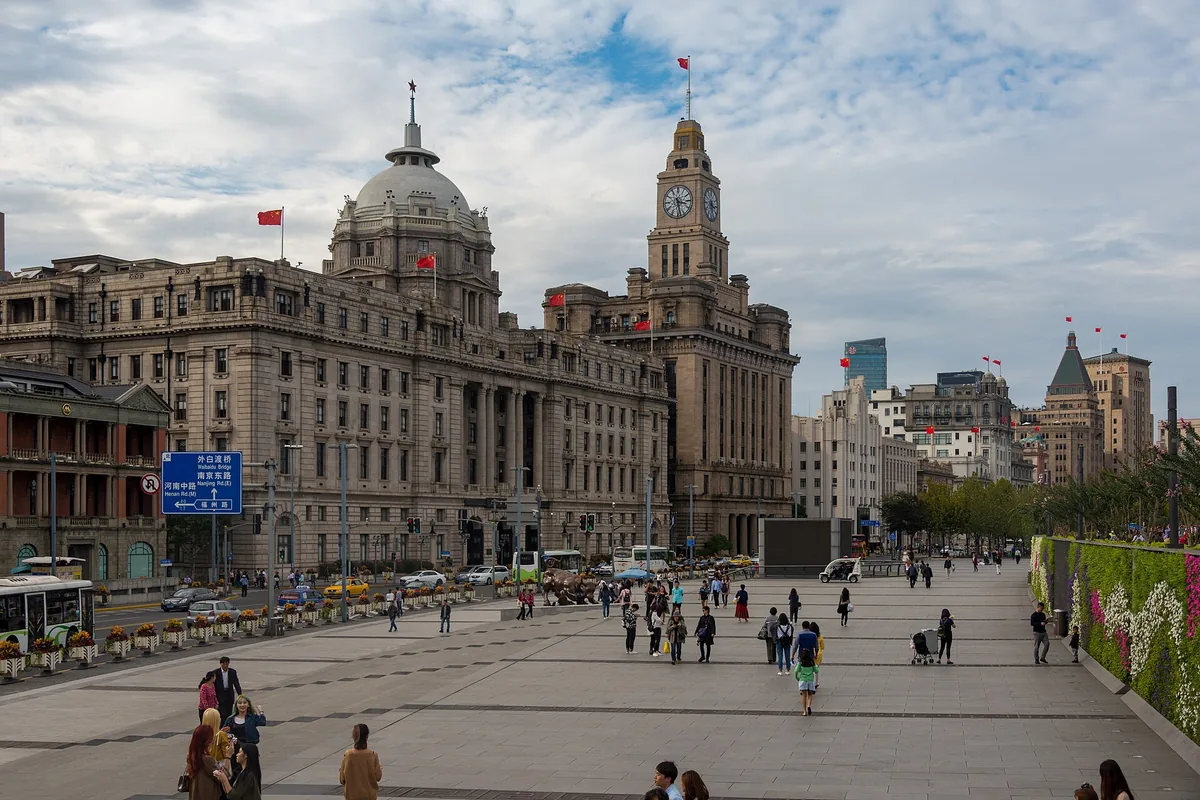 The Bund waterfront and skyline in Shanghai