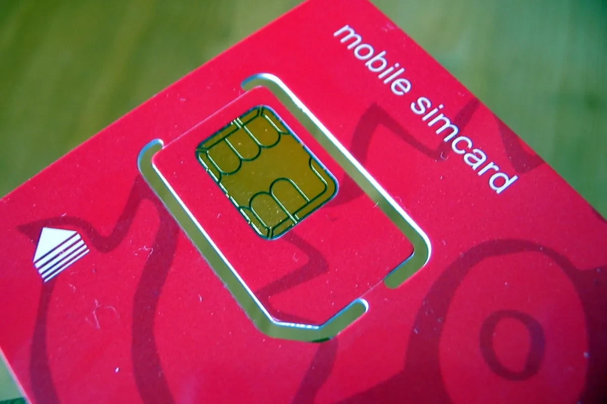 Physical SIM card and its surrounding card holder