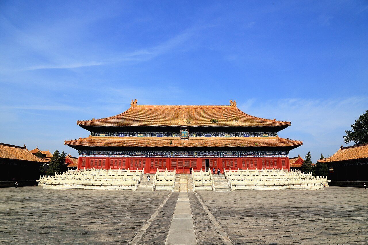 Red-columned ancestral worship hall at Beijing Taimiao